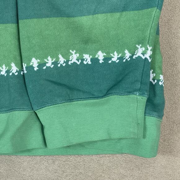 Disney World Sweatshirt Mens 3X Green Mickey and Friends Striped Spirit‎ Jersey - Picture 7 of 11